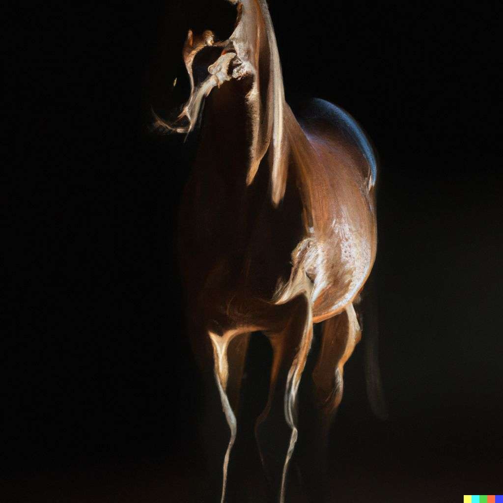 a horse, photograph, backlit lighting